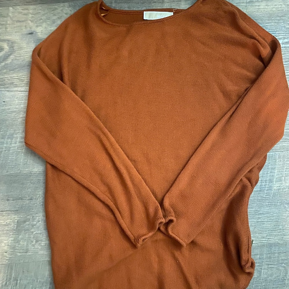Rust Orange Knit Sweater